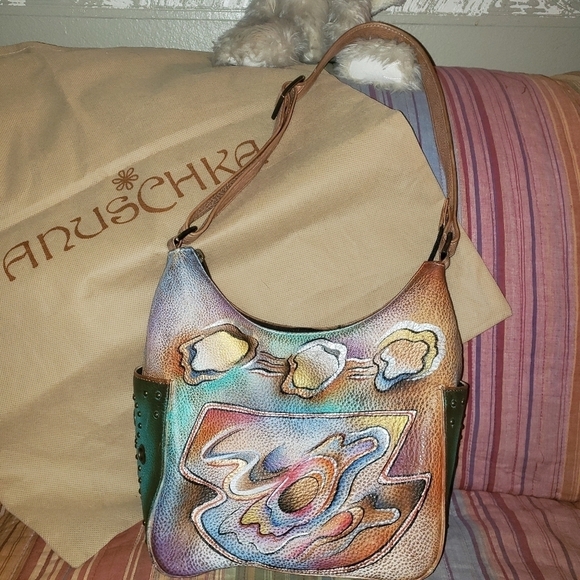 Anuschka shoulder bag. Abstract print. - Picture 1 of 12